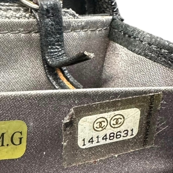 Authentic CHANEL Precious Symbols Black Patent Quilted Leather Zippy Wallet - Picture 6 of 16